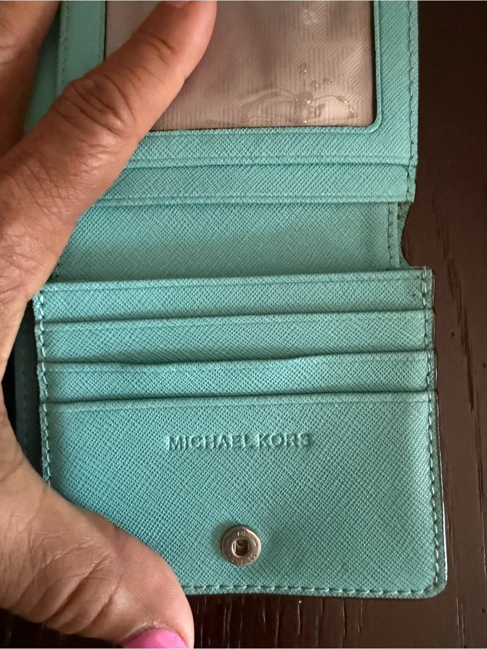 MICHAEL KORS light blue bifold women’s wallet